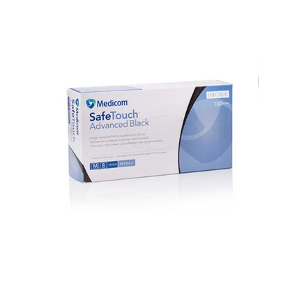 Рукавички нітрілові (чорні) SafeTouch Advanced Black MEDICOM 3,5 г 100шт M