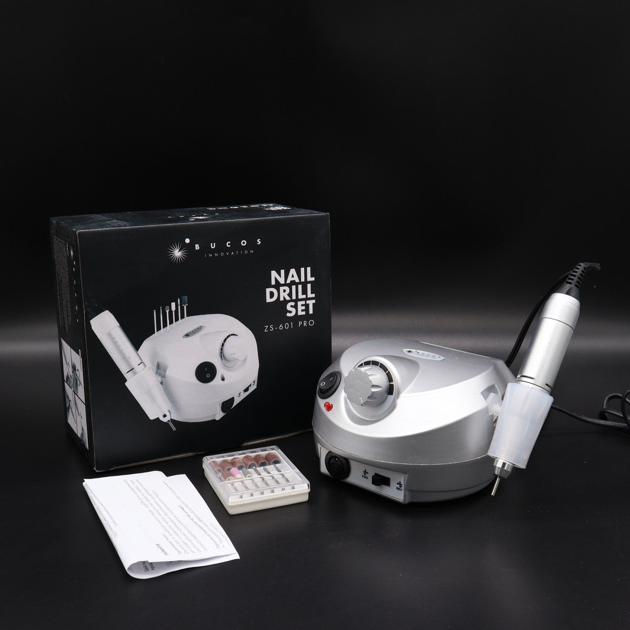 Фрезер Bucos Nail Drill ZS-601 Pro Silver (35000/45W) + 6 фрез укр. інструкція