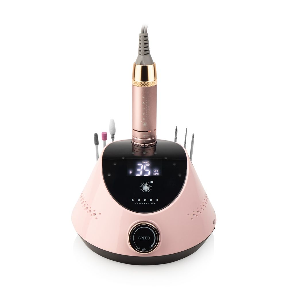 Фрезер для манікюру Bucos Nail Drill X2 Pro Blush Pink 65W/35000 об.