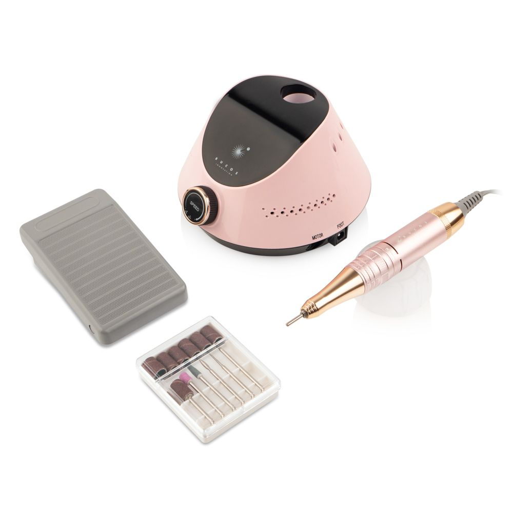 Фрезер для манікюру Bucos Nail Drill X2 Pro Blush Pink 65W/35000 об.