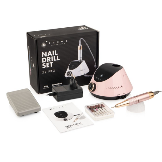 Фрезер для манікюру Bucos Nail Drill X2 Pro Blush Pink 65W/35000 об.