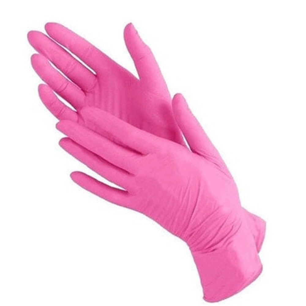 Нітрилові рукавички Nitrylex® Pink одноразові розмір S (6-7) , 100шт