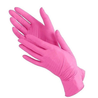 Нітрилові рукавички Nitrylex® Pink одноразові розмір S (6-7) , 100шт