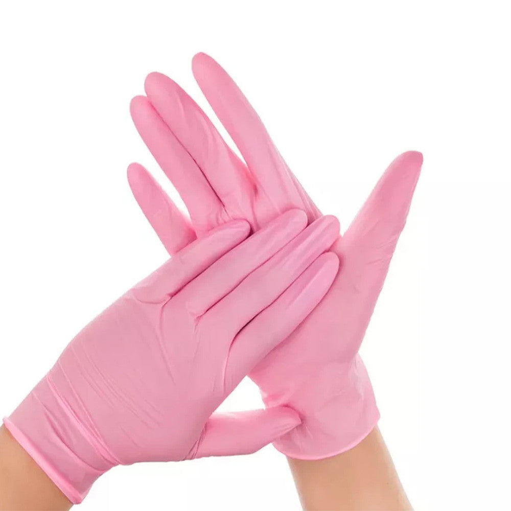 Нітрилові рукавички Nitrylex® Pink одноразові розмір S (6-7) , 100шт