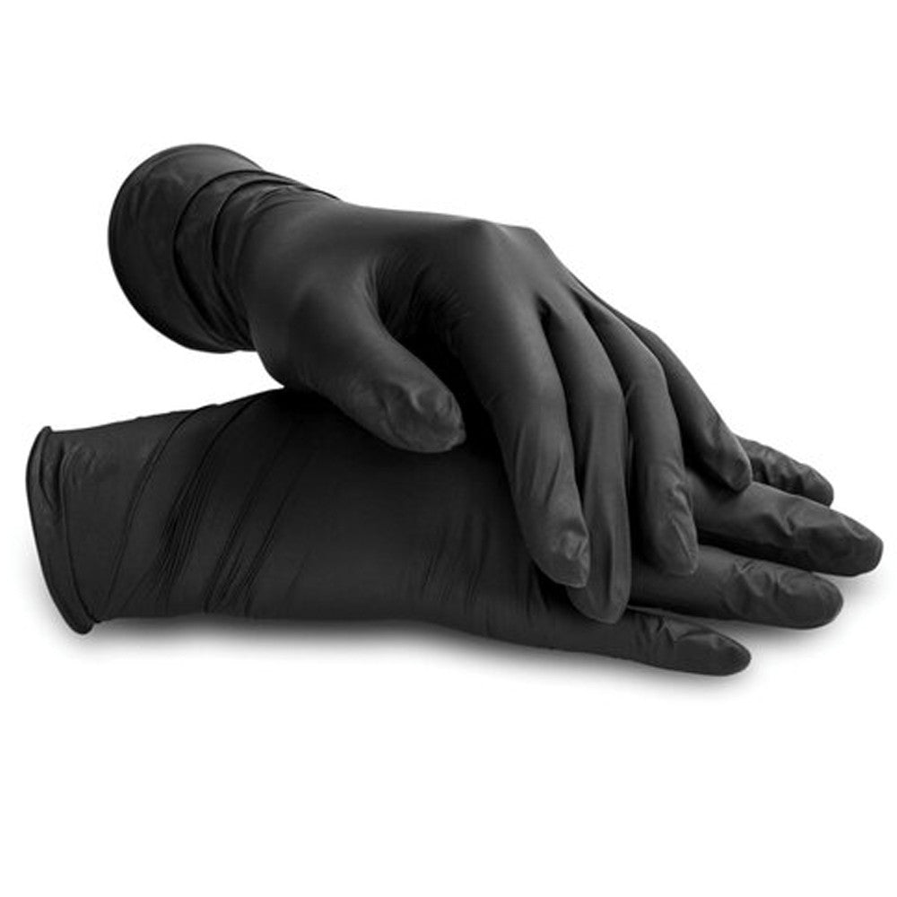 Нітрилові рукавички - Nitrylex®, щільність 4,2 г. - PF Black - Чорні (100 шт), розмір М