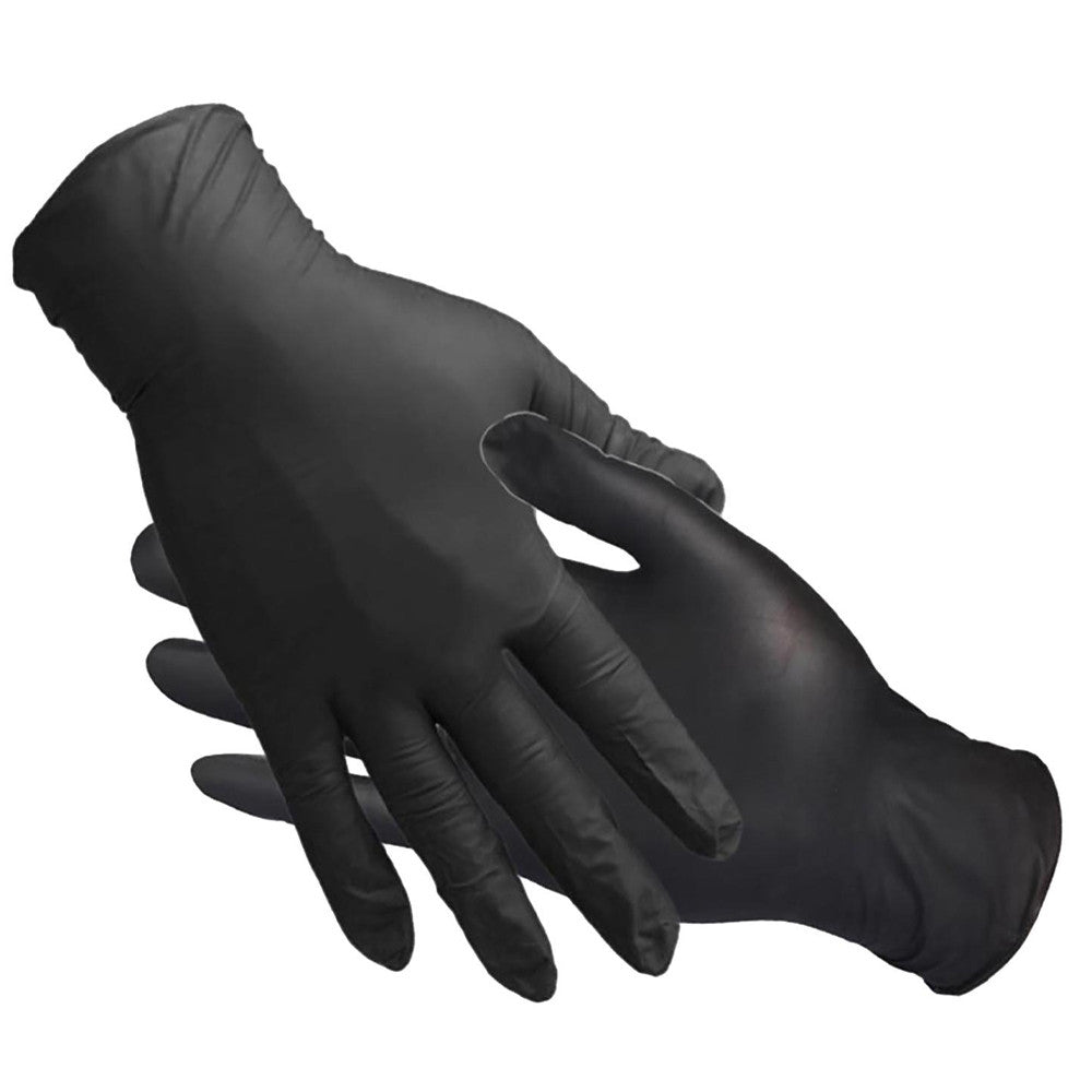Нітрилові рукавички Nitrylex® Black чорні нестерильні, розмір S, (4,2 г.) - 100 шт