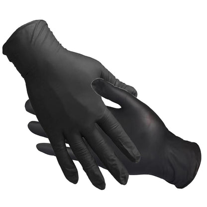 Нітрилові рукавички Nitrylex® Black чорні нестерильні, розмір S, (4,2 г.) - 100 шт
