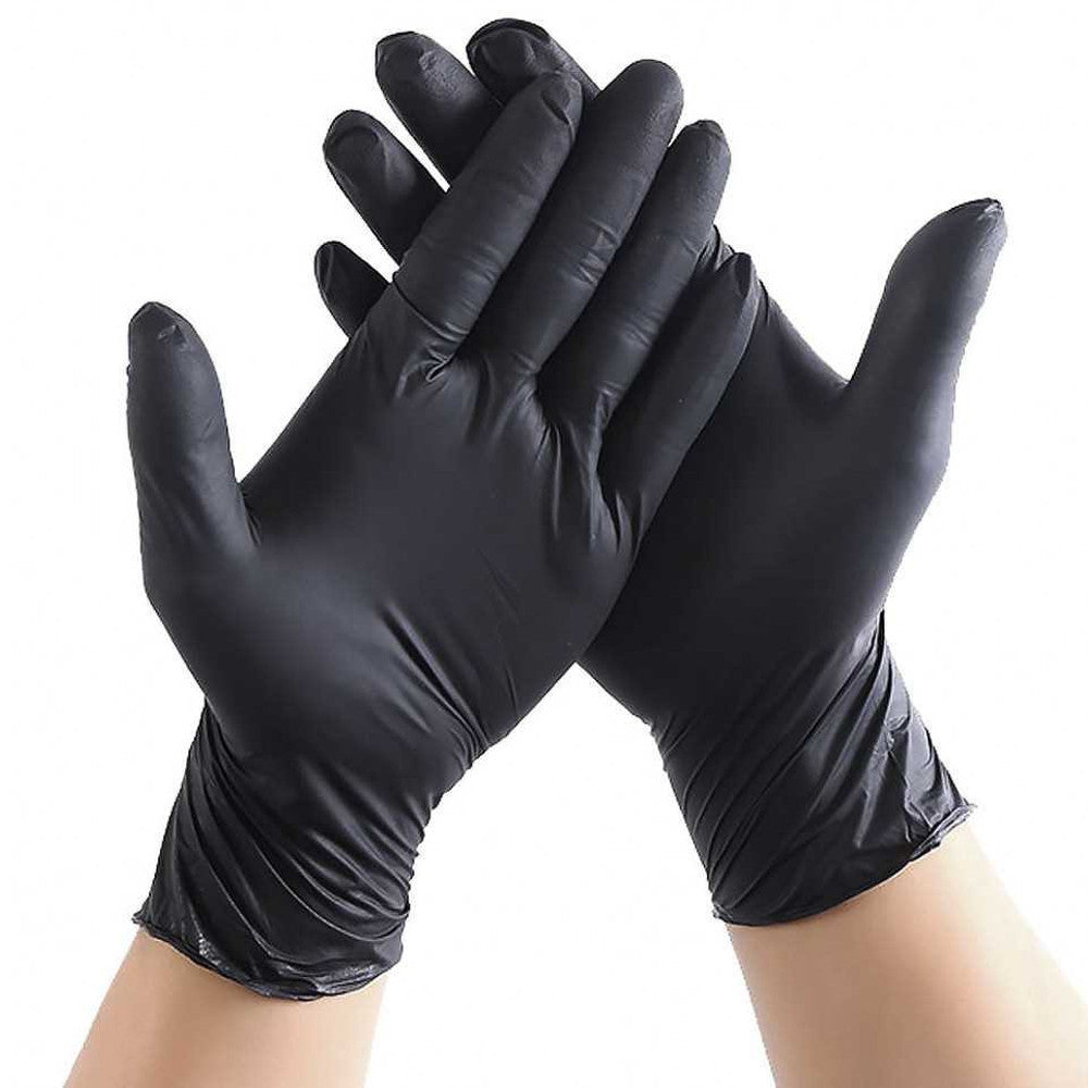 Нітрилові рукавички Nitrylex® Black чорні нестерильні, розмір S, (4,2 г.) - 100 шт