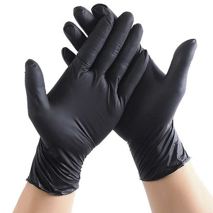 Нітрилові рукавички Nitrylex® Black чорні нестерильні, розмір S, (4,2 г.) - 100 шт