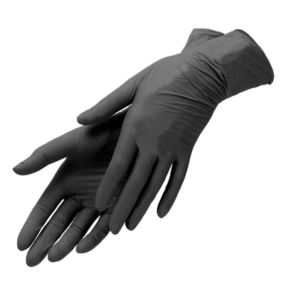 Нітрилові рукавички - Nitrylex®, щільність 4,2 г. - PF Black - Чорні (100 шт), розмір М