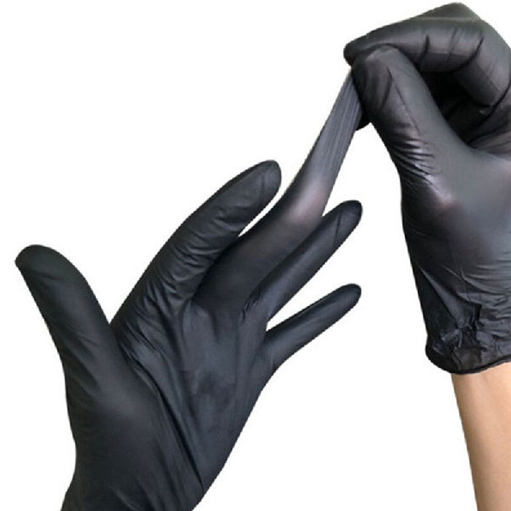 Нітрилові рукавички Nitrylex® Black чорні нестерильні, розмір S, (4,2 г.) - 100 шт