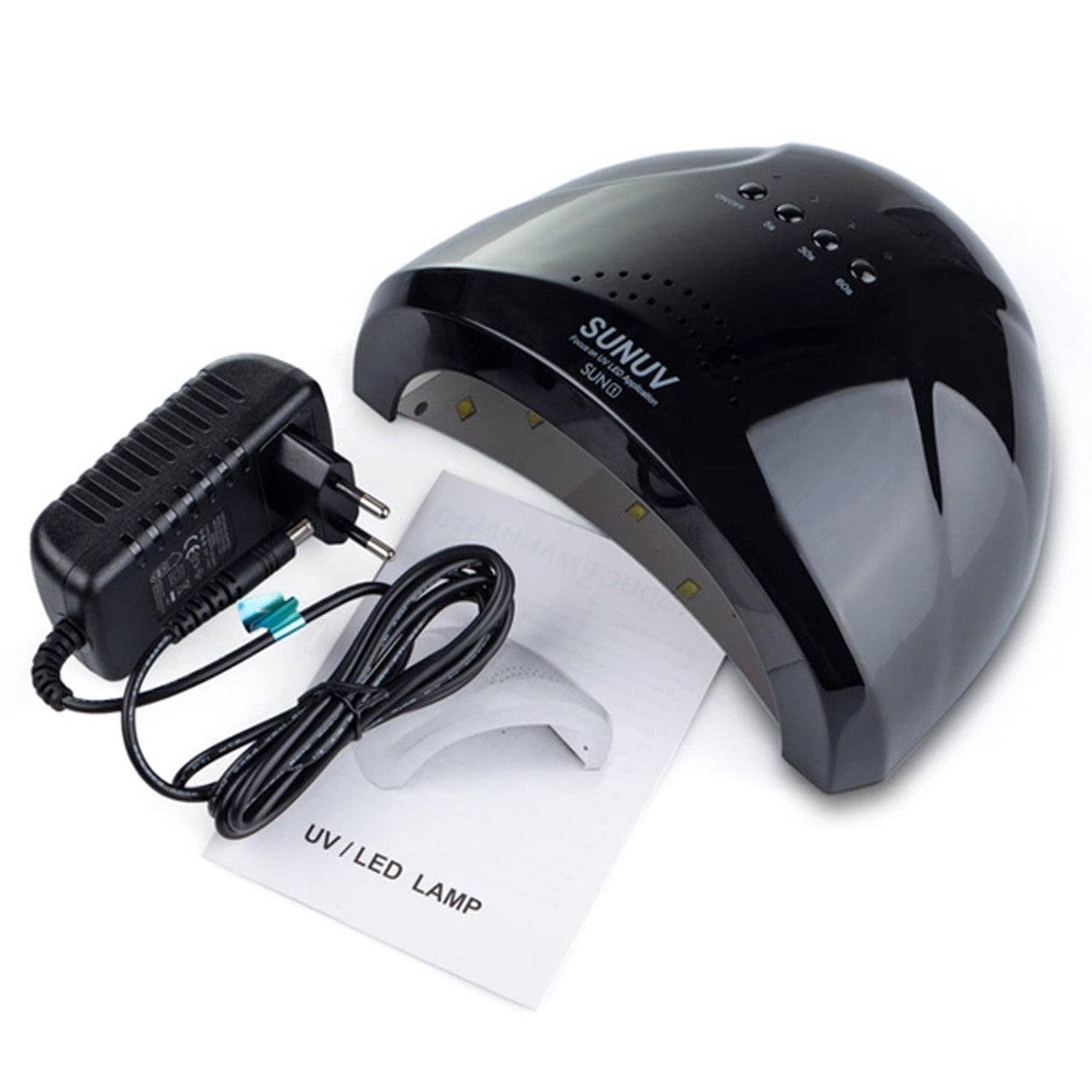 Професійна оригінальна LED-лампа для полімерізації гелю SUNUV 1 LED/UV Black Original 48W