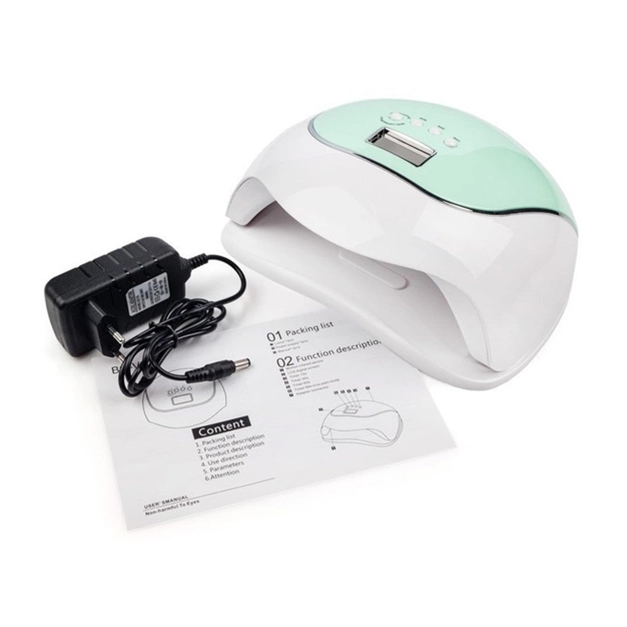 Професійна LED-лампа SUN BQ-V5 Macaroon Green LED+UV 120W