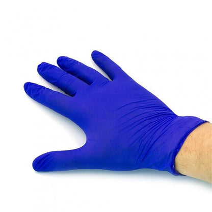 Рукавички нітрилові Nitrylex®, щільність 3.2 г. - PF PROTECT / basic - Сині (100 шт) M (7-8)