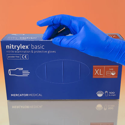 Рукавички нітріловісині  NITRYLEX Basic (3 г) XL 100 шт