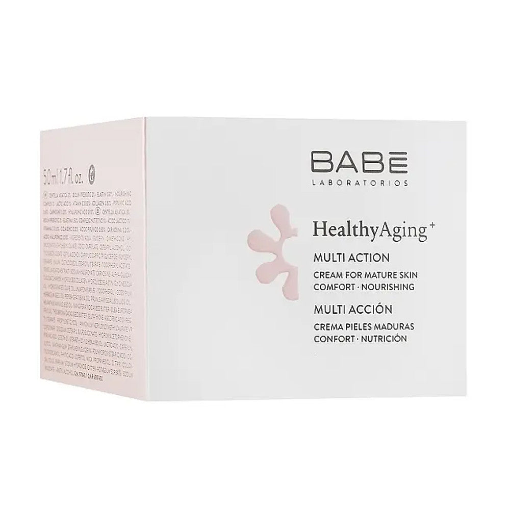 Крем мультифункціональний для зрілої шкіри обличчя 60+ Babe Laboratorios Healthy Aging Multi Action Cream For Mature Skin, 50 мл