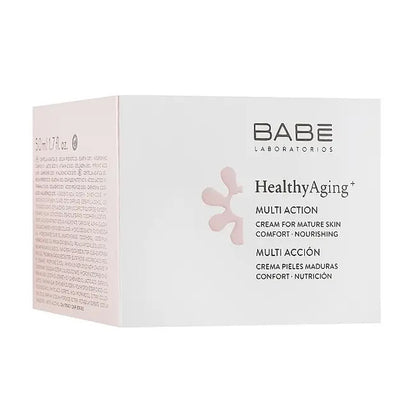 Крем мультифункціональний для зрілої шкіри обличчя 60+ Babe Laboratorios Healthy Aging Multi Action Cream For Mature Skin, 50 мл