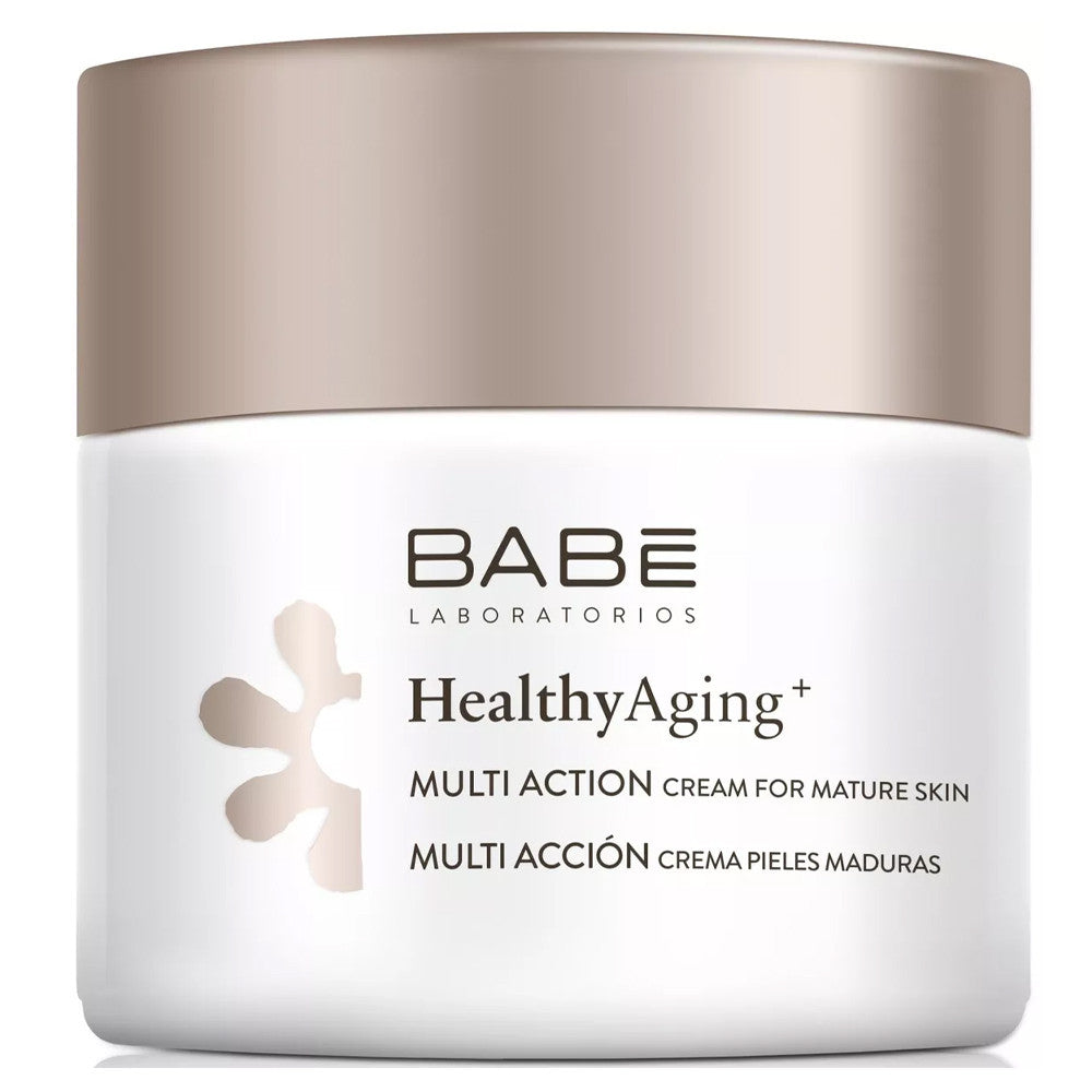 Крем мультифункціональний для зрілої шкіри обличчя 60+ Babe Laboratorios Healthy Aging Multi Action Cream For Mature Skin, 50 мл