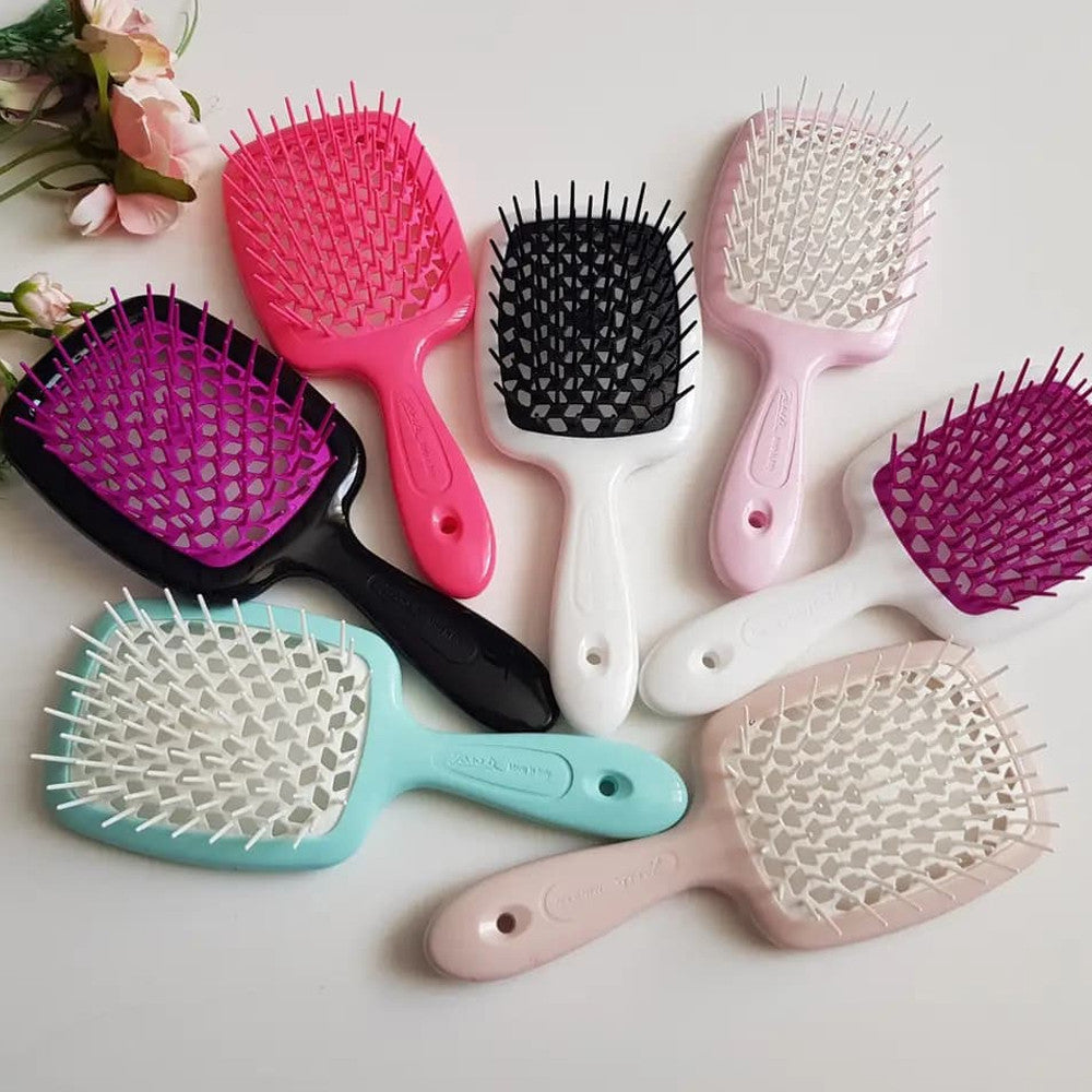 Щітка Janeke Superbrush біла (чорна серединка)
