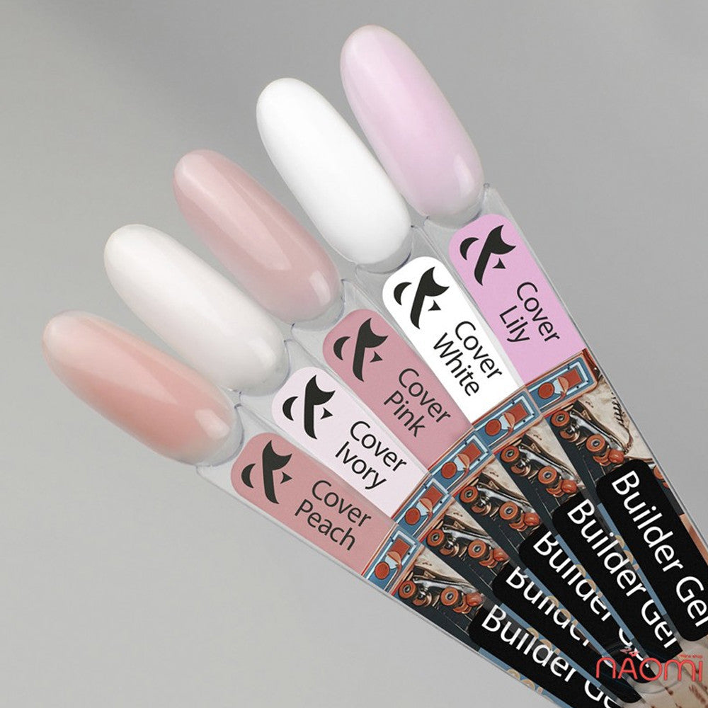 Гель будівельний молочнo-рожевий F.O.X Builder Gel Cover Ivory, 15 мл
