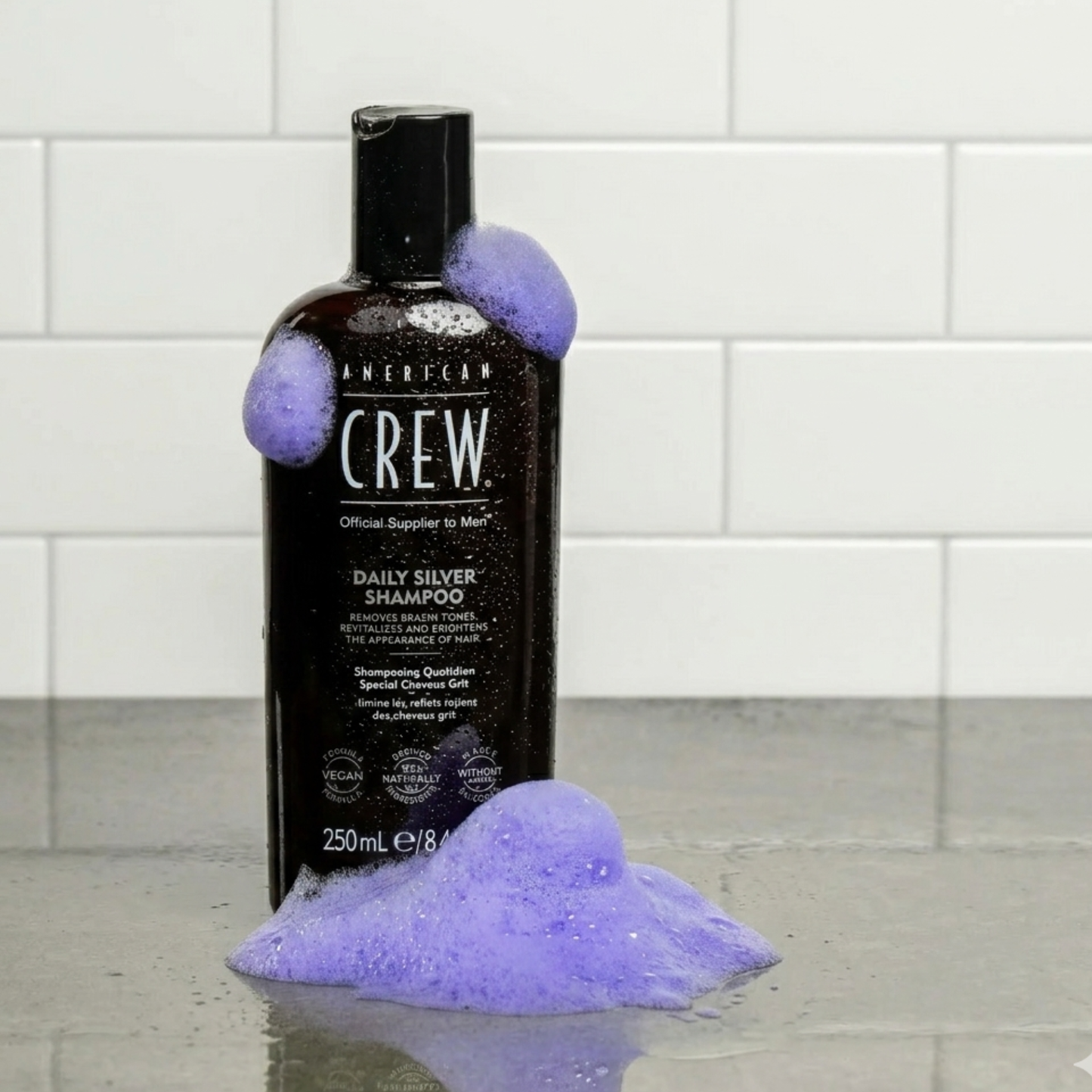 Шампунь для блонду та сивого волосся Daily Silver Shampoo American Crew 250 мл