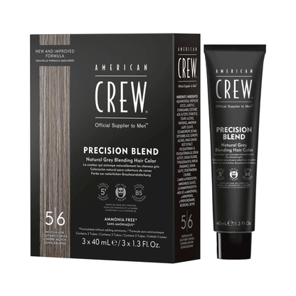 Система маскування сивого волосся для чоловіків (5-6) Medium Ash American Crew 3*40 мл