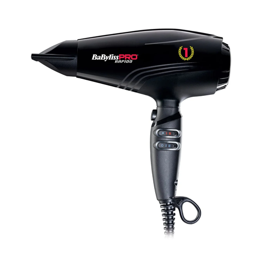 Фен для волосся чорний з іонізацією Rapido 2200W BaByliss Pro BAB7000IE