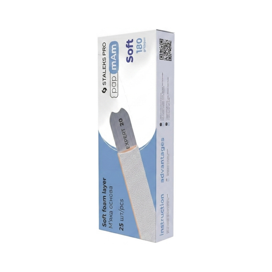 Змінні файли білі papmAm (м'яка основа) Expert 20 STALEKS Pro 180 грит 25 шт