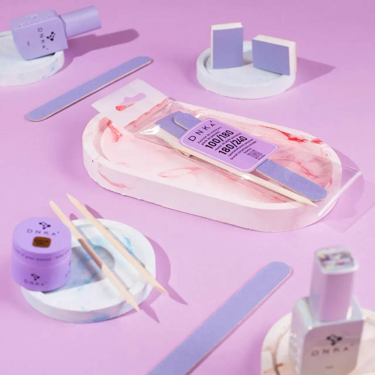 Набір для манікюру (пилочка, баф, апельсинова паличка) Manicure Set DNKa