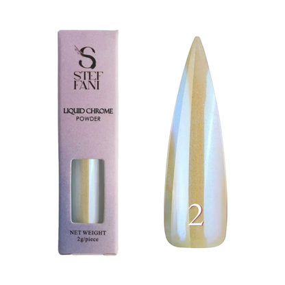 Втирка рідка Liquid chrome powder Steffani №02 2 г