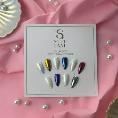 Втирка рідка Liquid chrome powder Steffani №01 2 г