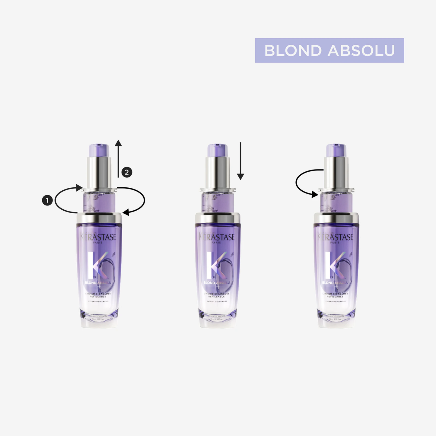 Олія-концентрат зволожуюча для освітленого волосся РЕФІЛ Blond Absolu L'huile Cicagloss Kerastase 75 мл