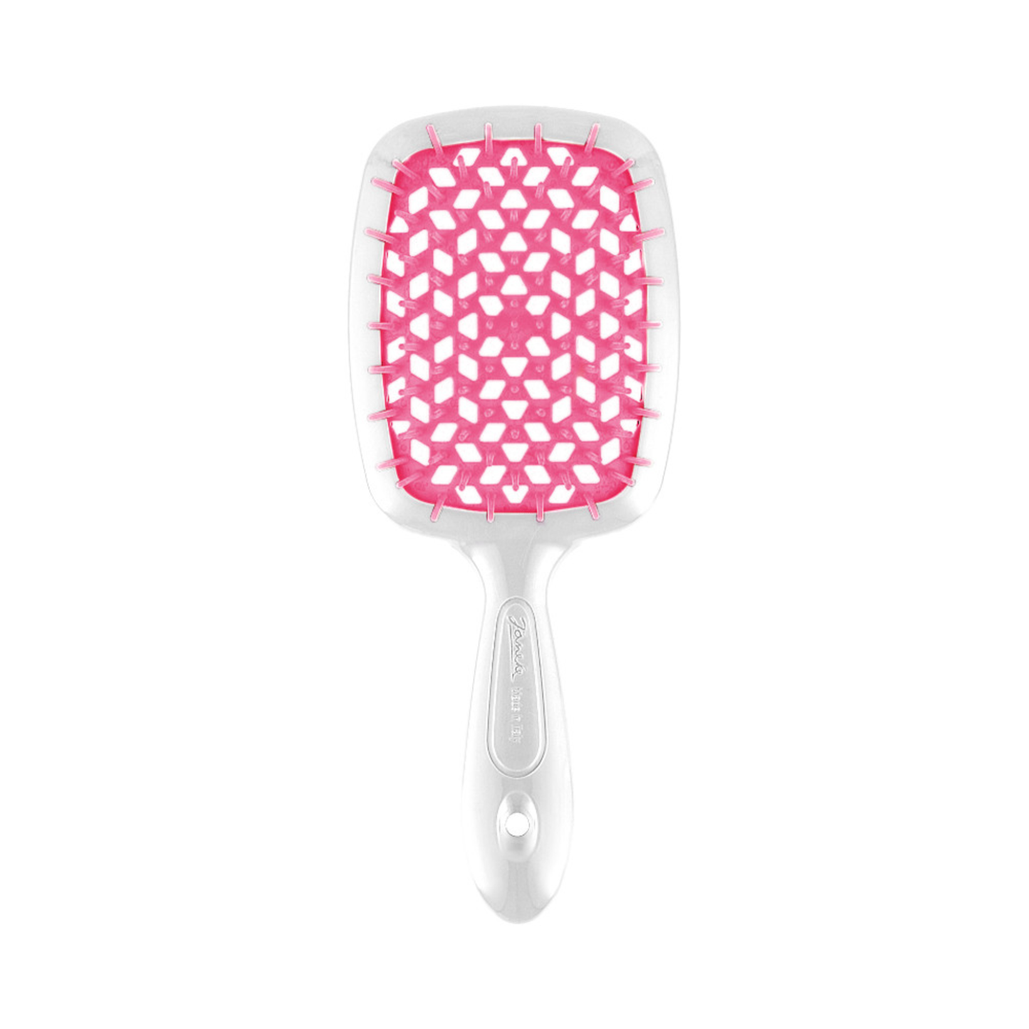 Щітка для волосся біло-малинова Superbrush Janeke