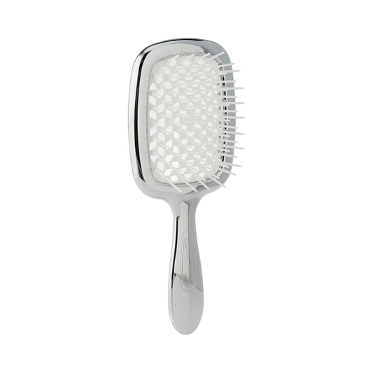 Щітка для волосся сріблясто-біла Superbrush Chrome Janeke