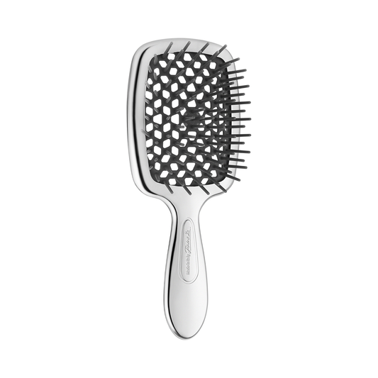 Щітка для волосся сріблясто-чорна Superbrush Chrome Janeke