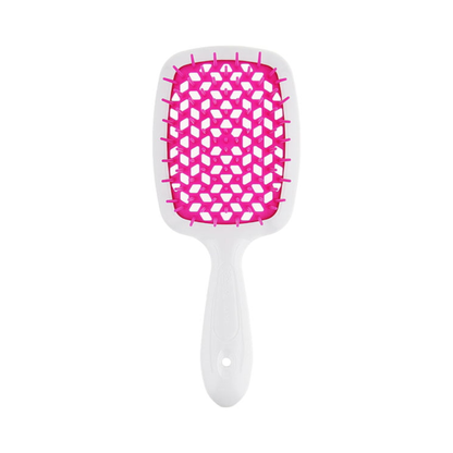 Щітка для волосся біло-малинова Superbrush Small Janeke