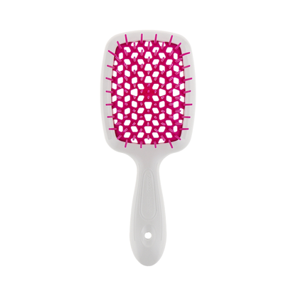 Щітка для волосся біла-фуксія Superbrush Small Janeke