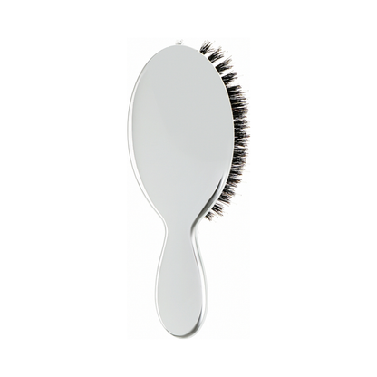 Щітка для волосся з натуральною щетиною кабана та нейлоном Silver Hairbrush Janeke S