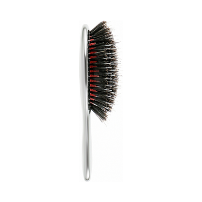 Щітка для волосся з натуральною щетиною кабана та нейлоном Silver Hairbrush Janeke S