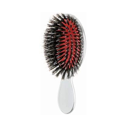 Щітка для волосся з натуральною щетиною кабана та нейлоном Silver Hairbrush Janeke S