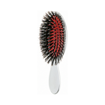 Щітка для волосся з натуральною щетиною кабана та нейлоном Silver Hairbrush Janeke M