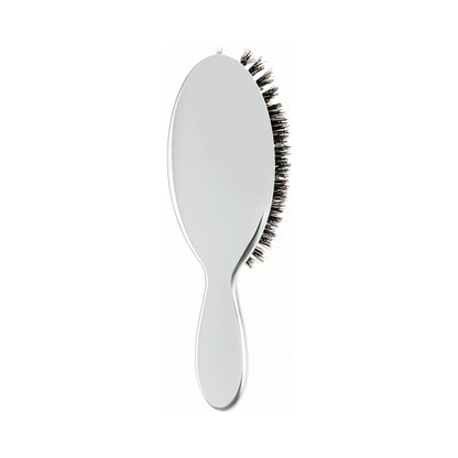 Щітка для волосся з натуральною щетиною кабана та нейлоном Silver Hairbrush Janeke M