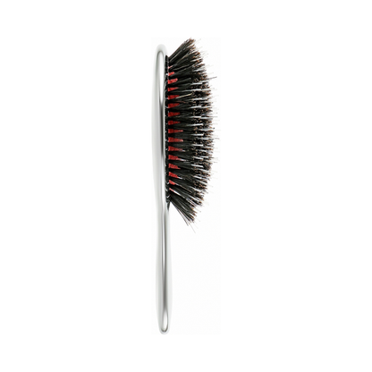 Щітка для волосся з натуральною щетиною кабана та нейлоном Silver Hairbrush Janeke M