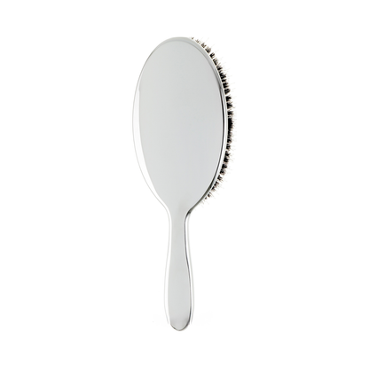 Щітка для волосся з натуральною щетиною кабана та нейлоном Silver Hairbrush Janeke L