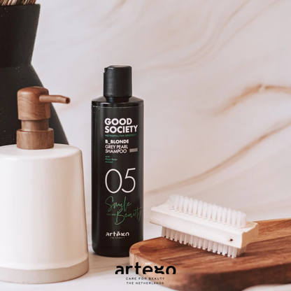 Шампунь відтіночний з попелясто-сірою пігментацією Good Society 05 B-Blonde Grey Pearl Shampoo Artego 250 мл