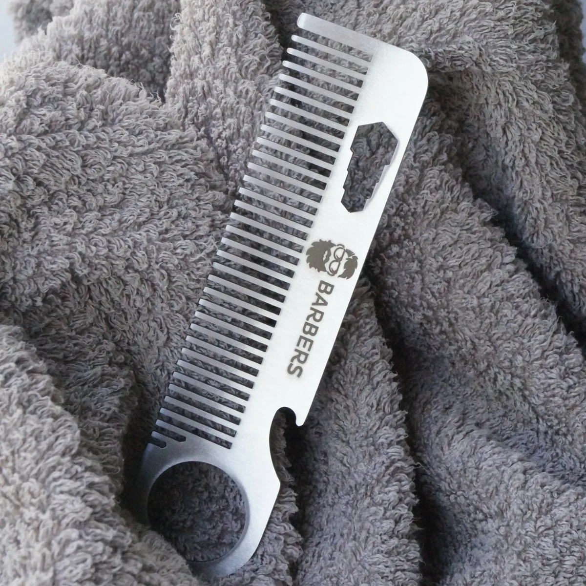 Гребінець металевий для бороди та волосся Metal Comb Barbers