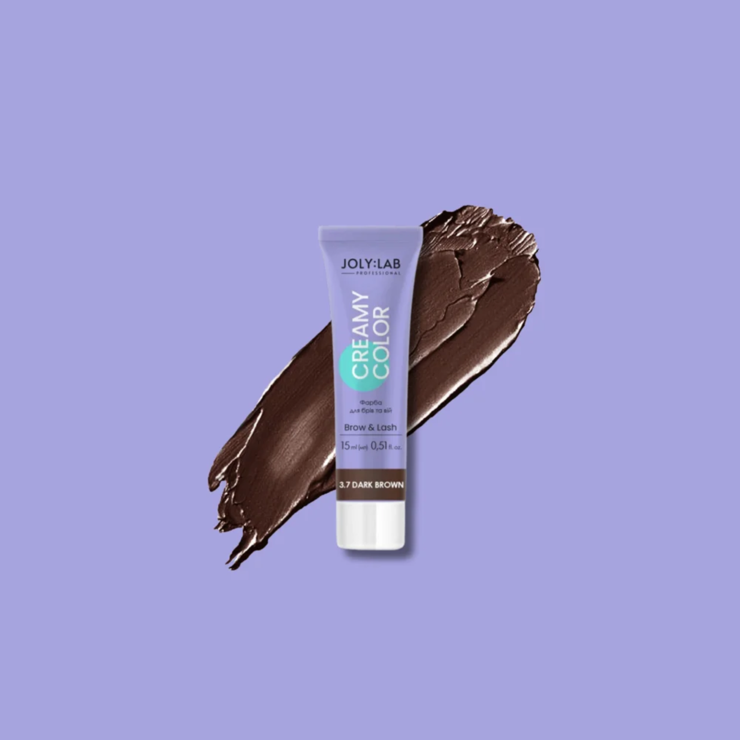 Фарба для брів та вій темно-коричнева Creamy Color Joly:Lab 15 мл