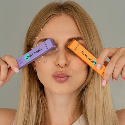 Пінцет для брів професійний скошений Joly:Lab