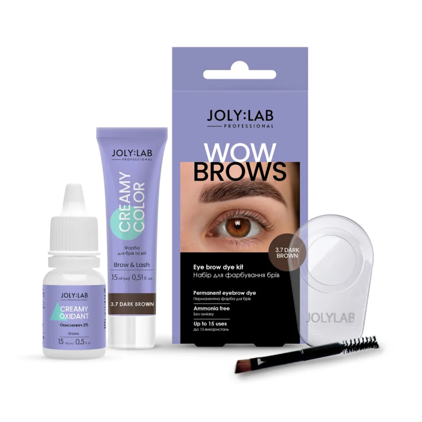 Набір для фарбування брів Wow Brows 3.7 Dark Brown Joly:Lab