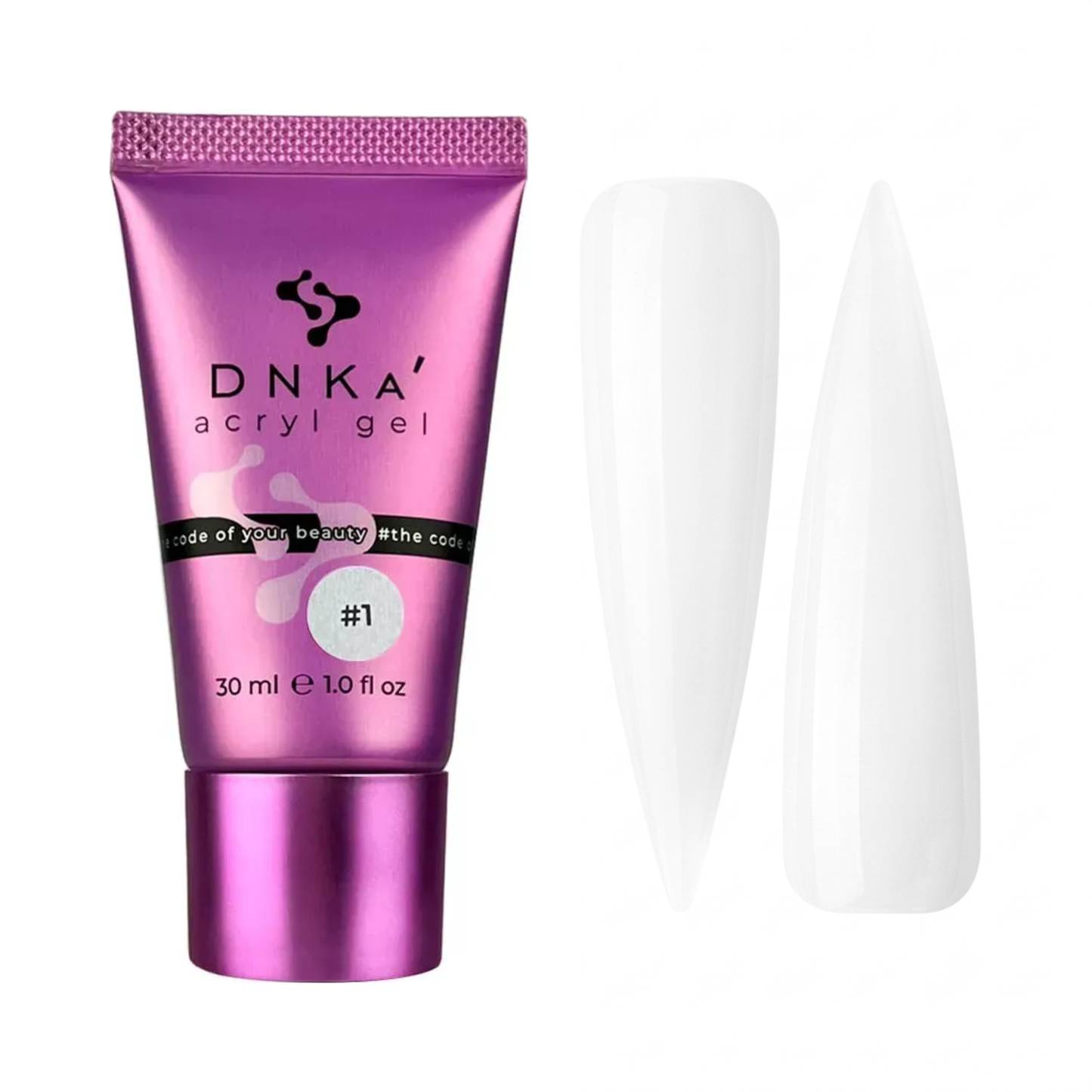 Акрил гель Аcryl Gel (tube) DNKa №0001 Glass 30 мл